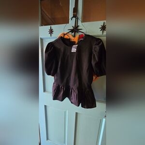 English Factory Black Peplum Top